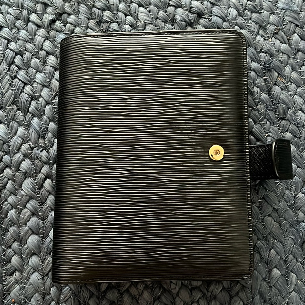Black cloth and paper HP mini planner